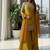 Yellow designer chartin embroidered salwar suit with dupatta