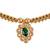 traditional round shape golden balls white stone gold plated choker necklace set for women