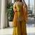 Yellow designer chartin embroidered salwar suit with dupatta