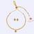 traditional round shape golden balls white stone gold plated choker necklace set for women