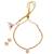 excellent round shape cz studded gold plated choker necklace set with maangikka for women