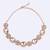 flower and circle shape uncut kundan stone 18 kt gold plated brass choker necklace set for women