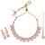 oval and round shape uncut kundan stone 18 kt gold plated brass choker jewellery set for women