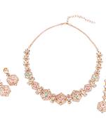 fabulous square shape brass kundan stone 18 kt gold plated choker jewellery set for women