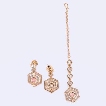 fabulous square shape brass kundan stone 18 kt gold plated choker jewellery set for women 4