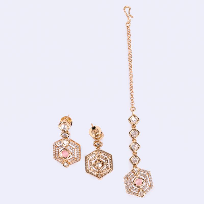 fabulous square shape brass kundan stone 18 kt gold plated choker jewellery set for women