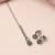 modern round shape white kundan stone silver plated choker brass jewellery set for women
