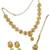 creative round and oval shape uncut kundan gold plated choker jewellery set for women