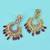 glimmery flower design red uncut kundan gold plated collar jewellery set for women
