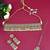 glorious flower design brown uncut kundan gold plated collar jewellery set for women