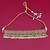 glorious flower design brown uncut kundan gold plated collar jewellery set for women
