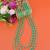 modern green mother of pearls 3 layered gold plated long haram necklace pearl mala for women