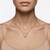 925 Sterling Silver Rose Gold Triple Heart Pendant Necklace Set 