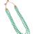 modern green mother of pearls 3 layered gold plated long haram necklace pearl mala for women