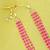 modish pink mother of pearls 3 layered gold plated long haram necklace pearl mala for women