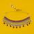 stylish flower and square shape red uncut kundan gold plated choker jewellery set for women