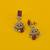 stylish flower and square shape red uncut kundan gold plated choker jewellery set for women
