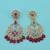 modish oval and flower shape uncut kundan gold plated collar jewellery set for women