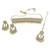 modern leaf design uncut kundan gold plated collar jewellery set for women
