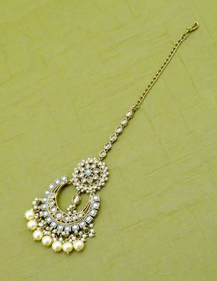 modern leaf design uncut kundan gold plated collar jewellery set for women 2