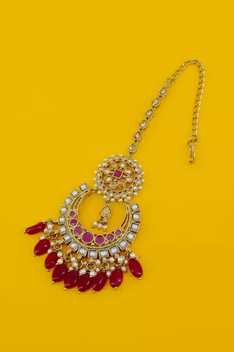 stylish leaf design uncut kundan gold plated collar jewellery set for women