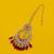stylish leaf design uncut kundan gold plated collar jewellery set for women