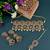 glorious oval and flower shape uncut kundan gold plated collar jewellery set for women