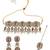 glorious oval and flower shape uncut kundan gold plated collar jewellery set for women