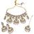 modern round and oval shape uncut kundan gold plated choker jewellery set for women