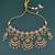 modern round and oval shape uncut kundan gold plated choker jewellery set for women