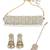 pretty round and oval shape pearl uncut kundan gold plated collar jewellery set for women