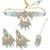 flower and chandelier shape pearl lariat uncut kundan gold plated choker jewellery set for women