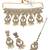 stylish flower and chandelier shape uncut kundan gold plated choker jewellery set for women
