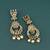 stylish flower and chandelier shape uncut kundan gold plated choker jewellery set for women
