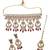 superb flower and chandelier shape uncut kundan gold plated choker jewellery set for women