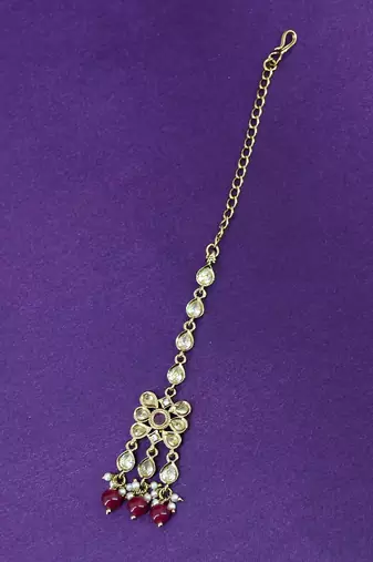 trendy flower design uncut kundan gold plated choker jewellery set for women