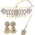 stylish flower and round shape uncut kundan gold plated choker jewellery set for women