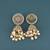 stylish flower and round shape uncut kundan gold plated choker jewellery set for women