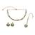 eye-catchy oval and round flower shape kundan antique gold plated choker jewellery set for women