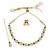 flowing round and oval shape kundan brass gold plated choker jewellery set for women