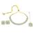 elegant square shape pearls antique gold plated choker neckalace set with maangtikka for women