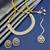 creative oval shape pearls antique gold plated choker neckalace set with maangtikka for women