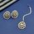 creative oval shape pearls antique gold plated choker neckalace set with maangtikka for women