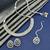 desirable oval shape pearls silver plated choker neckalace set with maangtikka for women