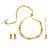 gorgeous round and square shape brass gold plated choker neckalace set with maangtikka for women