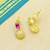 gorgeous round and square shape brass gold plated choker neckalace set with maangtikka for women