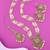 delightful round shape pearl lariat kundan antique gold plated long haram jewellery set for women