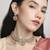 astonish round and circle shape kundan antique gold plated choker jewellery set for women