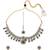 dazzling round and circle shape brass kundan antique gold plated choker jewellery set for women