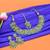 glamorous flower design kundan antique gold plated choker jewellery set for women
